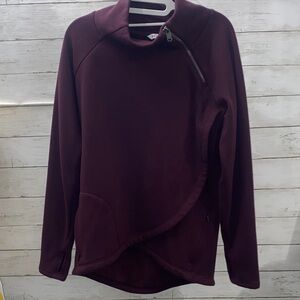 Athleta Cozy Karma Asymmetrical Pullover Purple